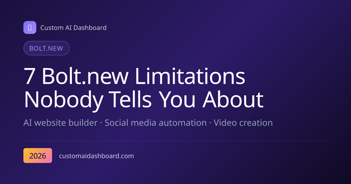 7 Bolt.new Limitations Nobody Tells You About