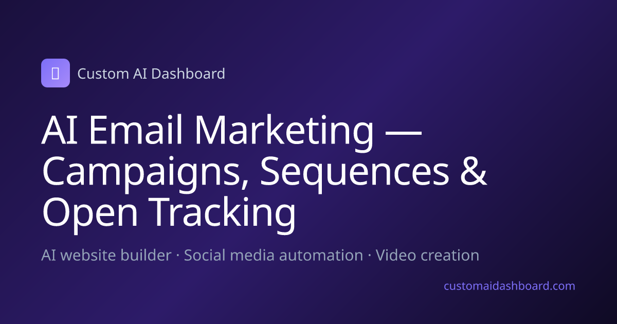 AI Email Marketing — Campaigns, Sequences & Open Tracking