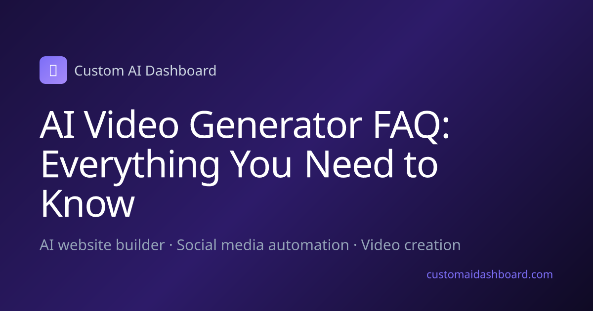 AI Video Generator FAQ: Everything You Need to Know
