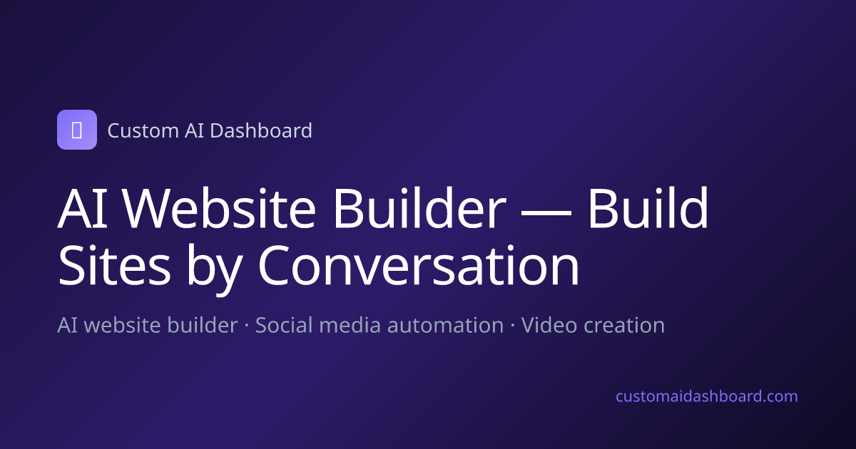 AI Website Builder — Build Sites by Conversation