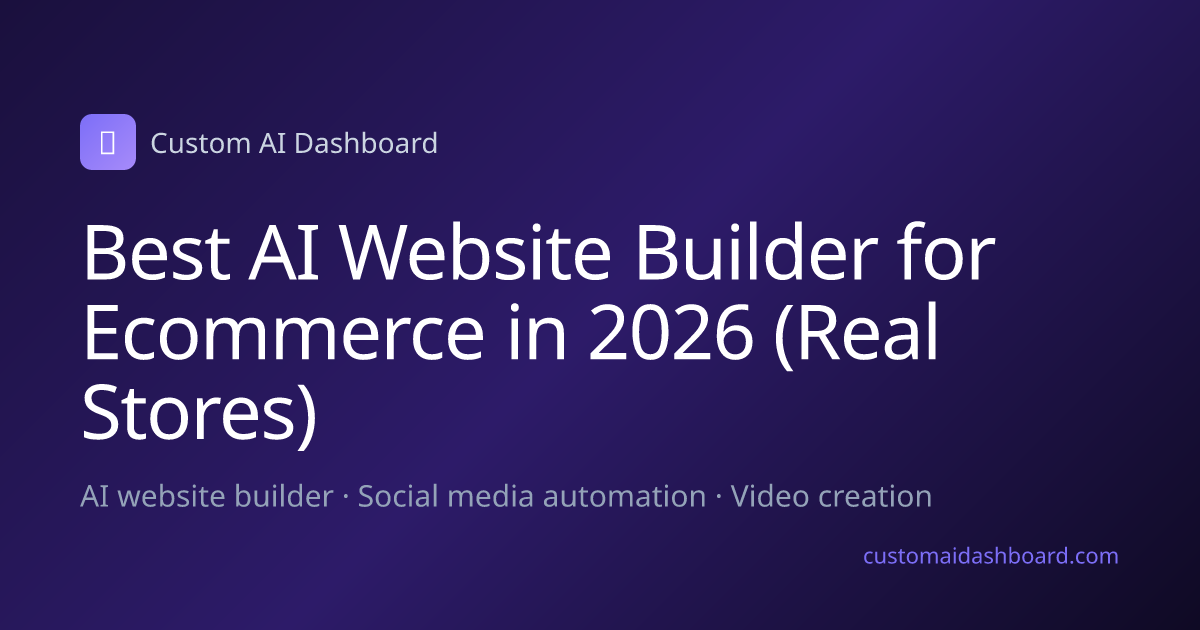 Best AI Website Builder for Ecommerce in 2026 (Real Stores)
