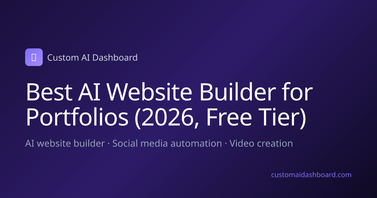 Best AI Website Builder for Portfolios (2026, Free Tier)