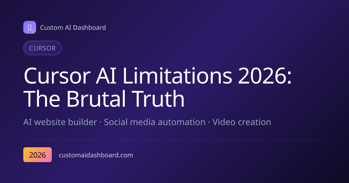 Cursor AI Limitations 2026: The Brutal Truth