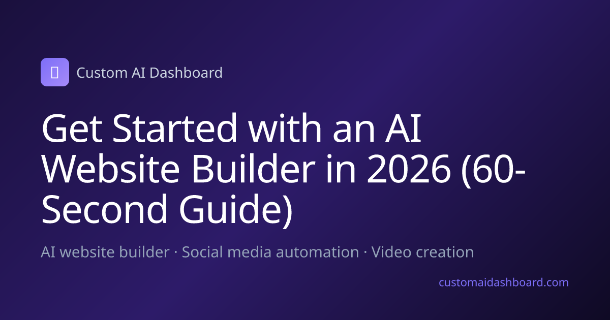 Get Started with an AI Website Builder in 2026 (60-Second Guide)