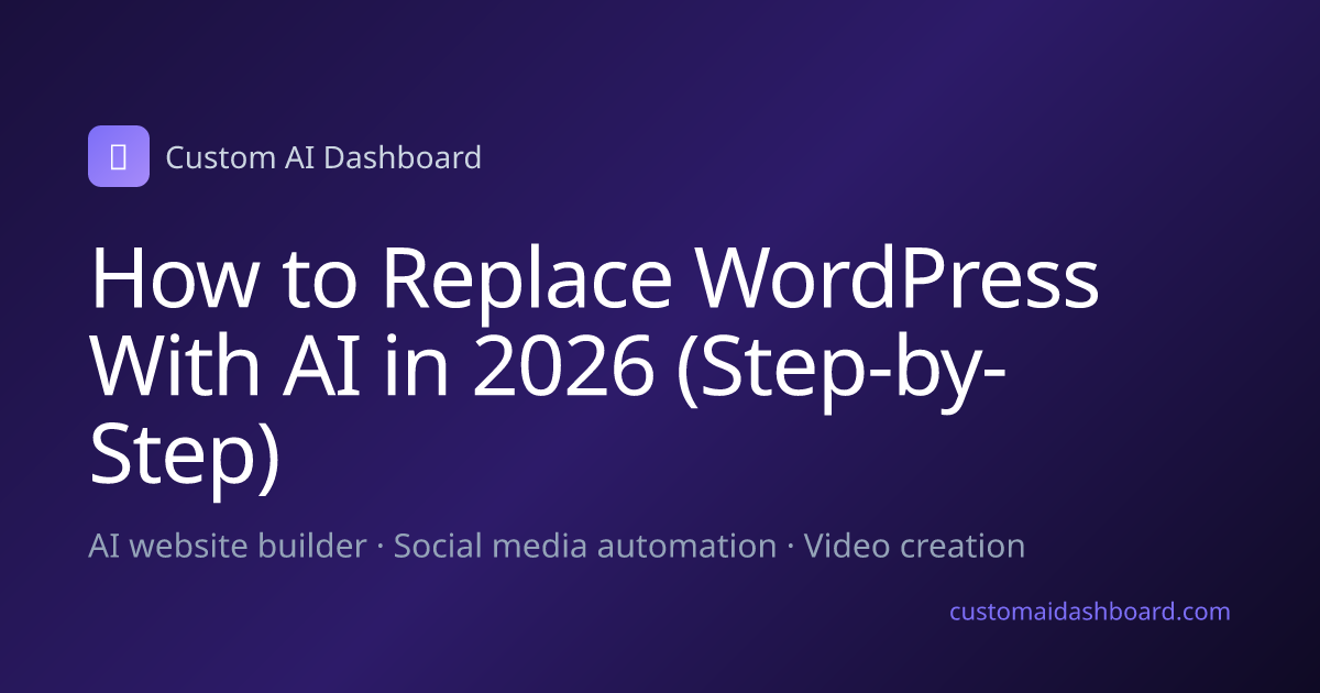 How to Replace WordPress With AI in 2026 (Step-by-Step)
