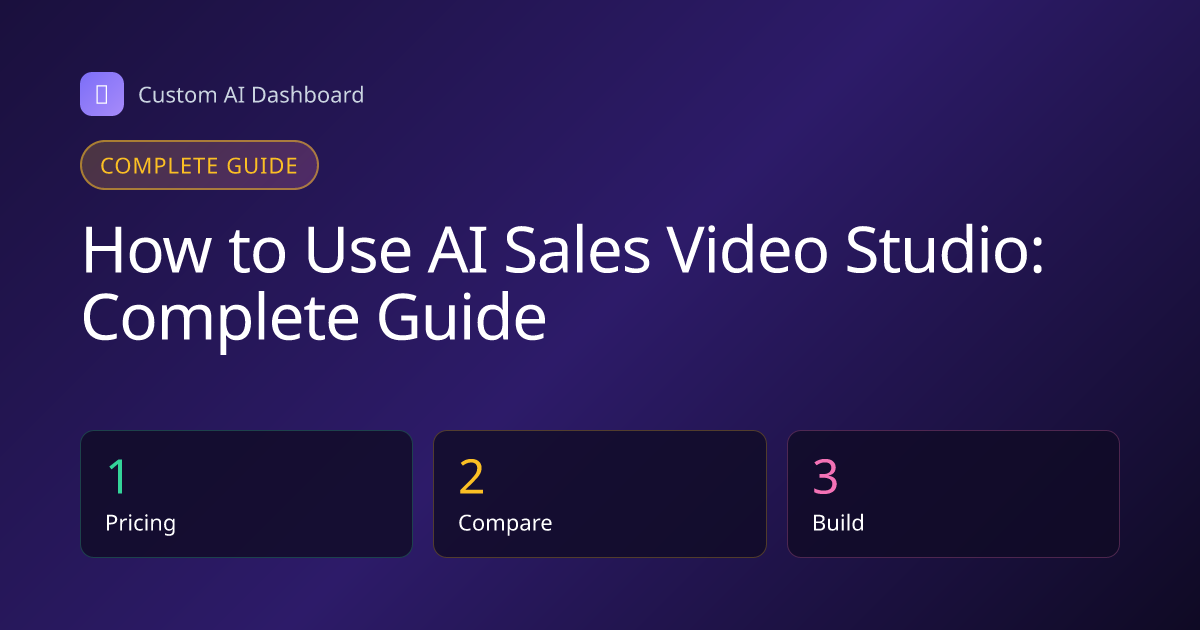 How to Use AI Sales Video Studio: Complete Guide
