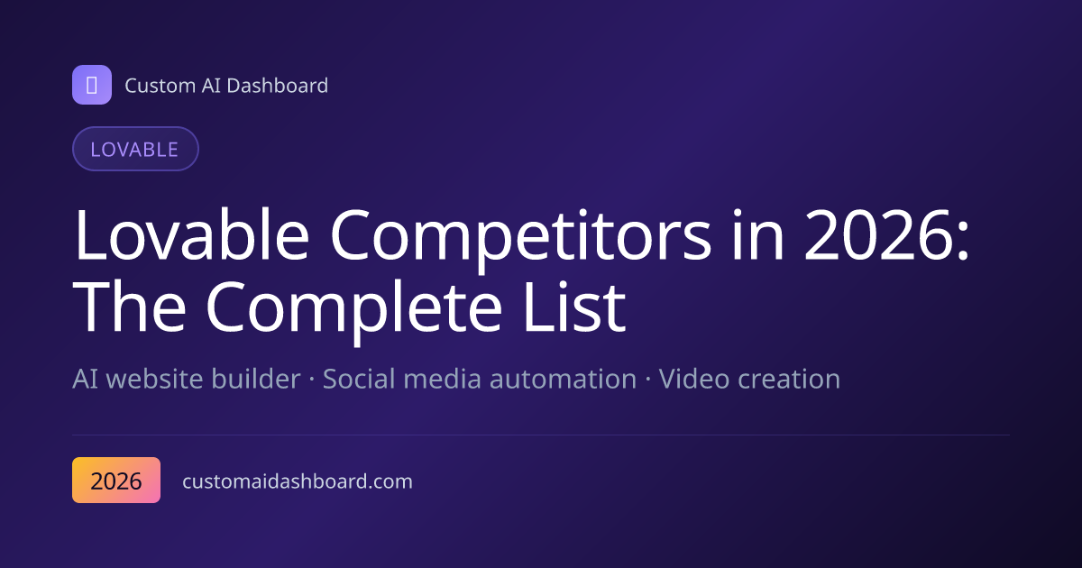 Lovable Competitors in 2026: The Complete List