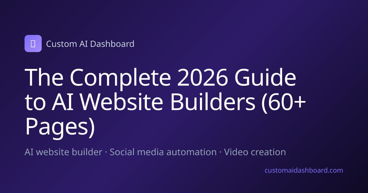 The Complete 2026 Guide to AI Website Builders (60+ Pages)